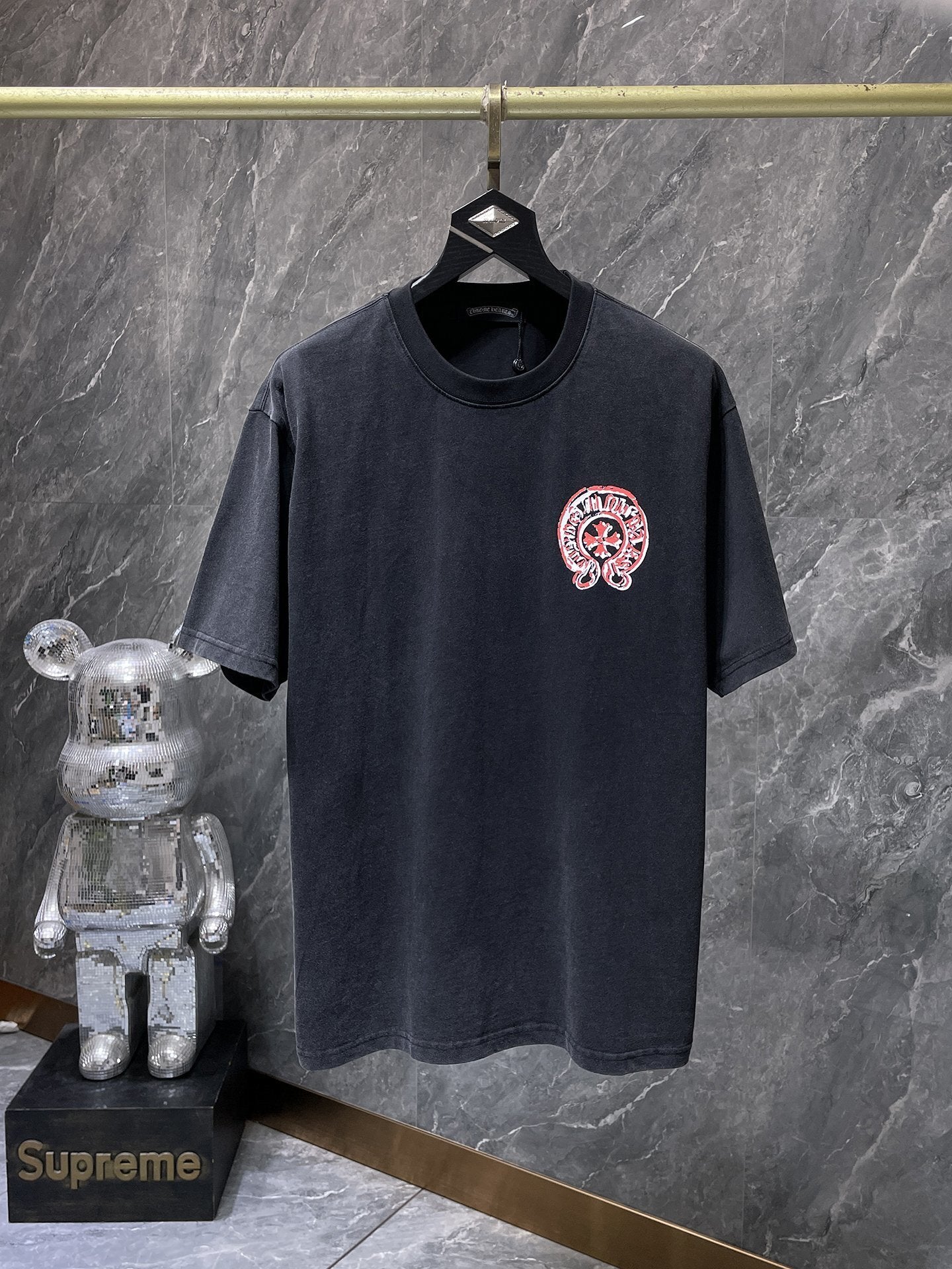 Men's Chrome Hearts Style Graphic Oversized T-Shirt Y2K Streetwear Cotton Short Sleeve Tee