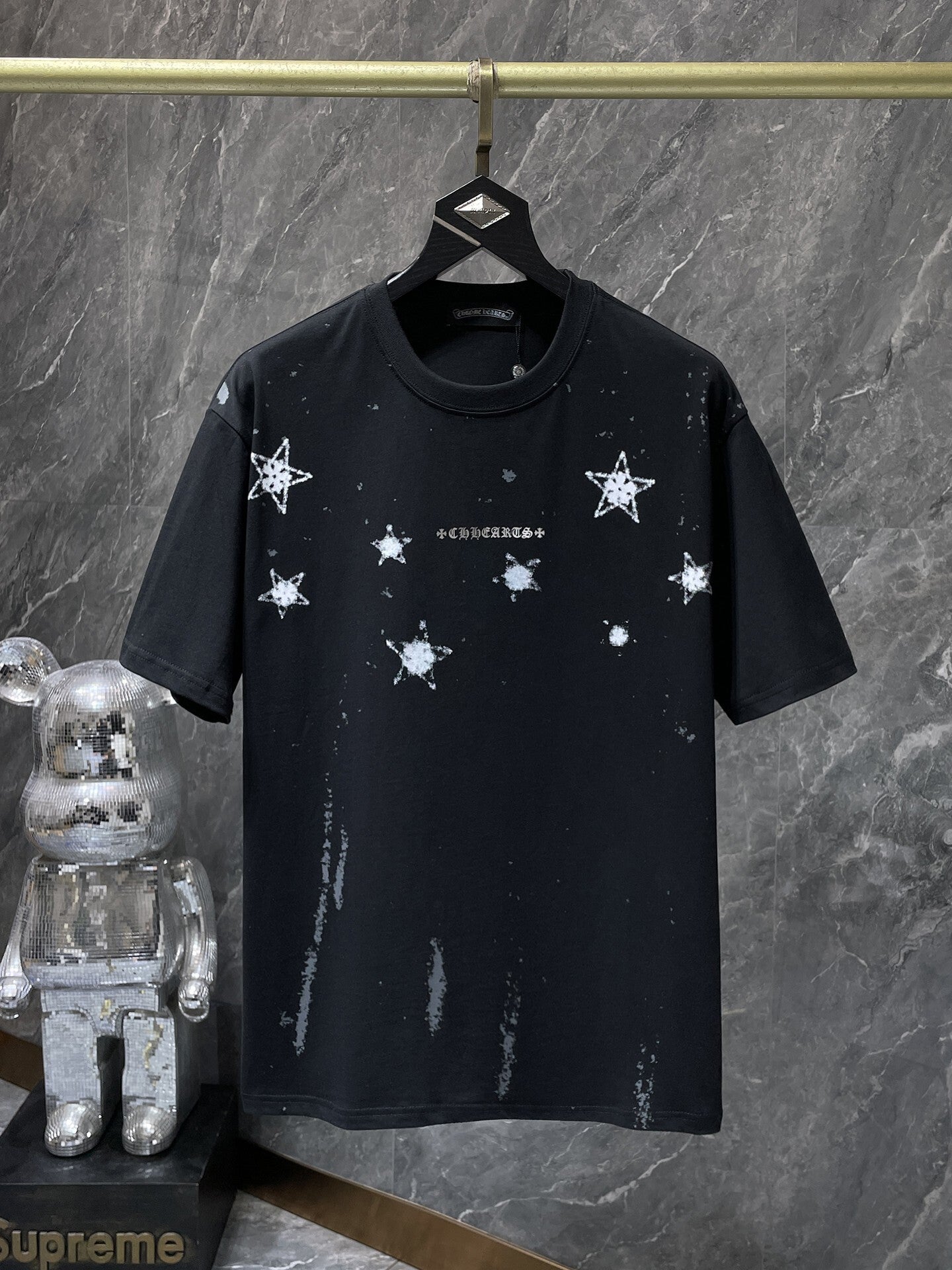 Men's Chrome Hearts Style Graphic Oversized T-Shirt Y2K Streetwear Cotton Short Sleeve Tee
