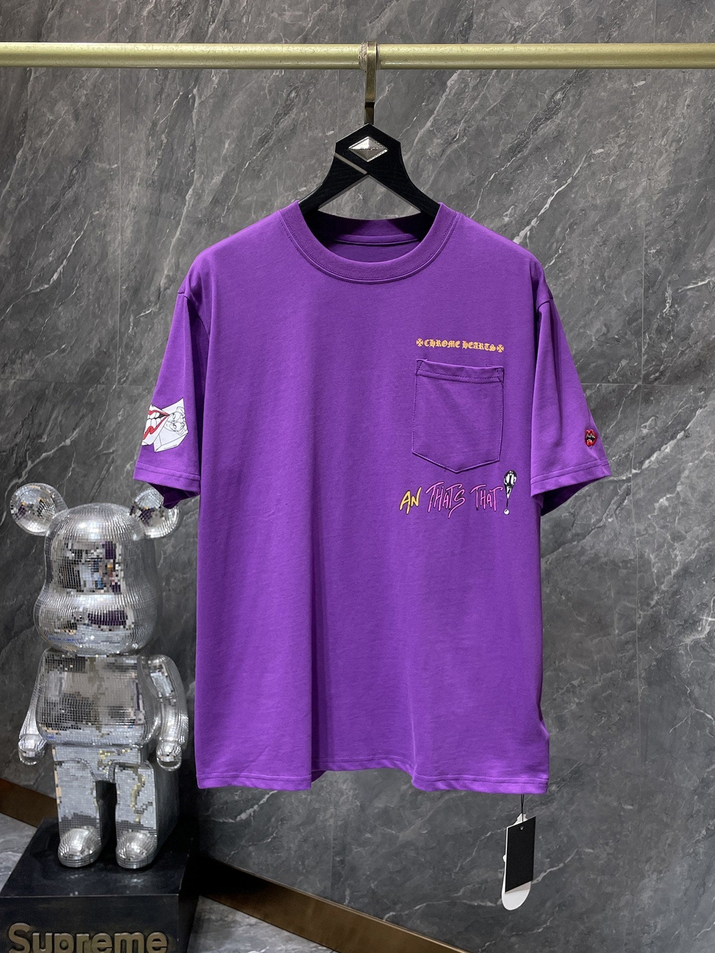 Men's Chrome Hearts Style Graphic Oversized T-Shirt Y2K Streetwear Cotton Short Sleeve Tee
