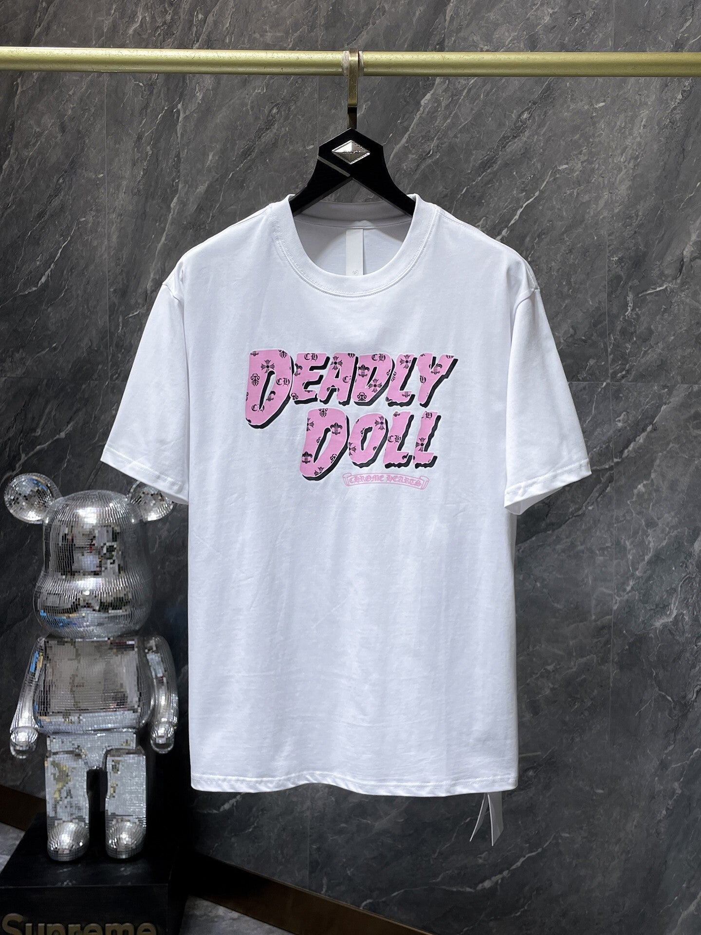Men's Chrome Hearts Style Graphic Oversized T-Shirt Y2K Streetwear Cotton Short Sleeve Tee