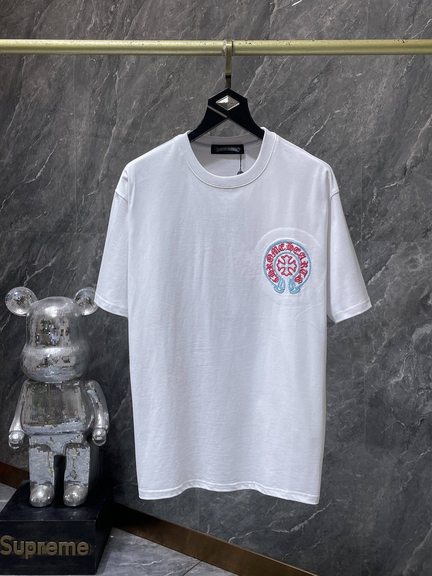 Men's Chrome Hearts Style Graphic Oversized T-Shirt Y2K Streetwear Cotton Short Sleeve Tee