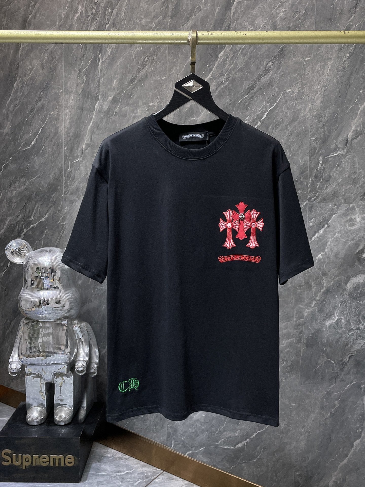 Men's Chrome Hearts Style Graphic Oversized T-Shirt Y2K Streetwear Cotton Short Sleeve Tee