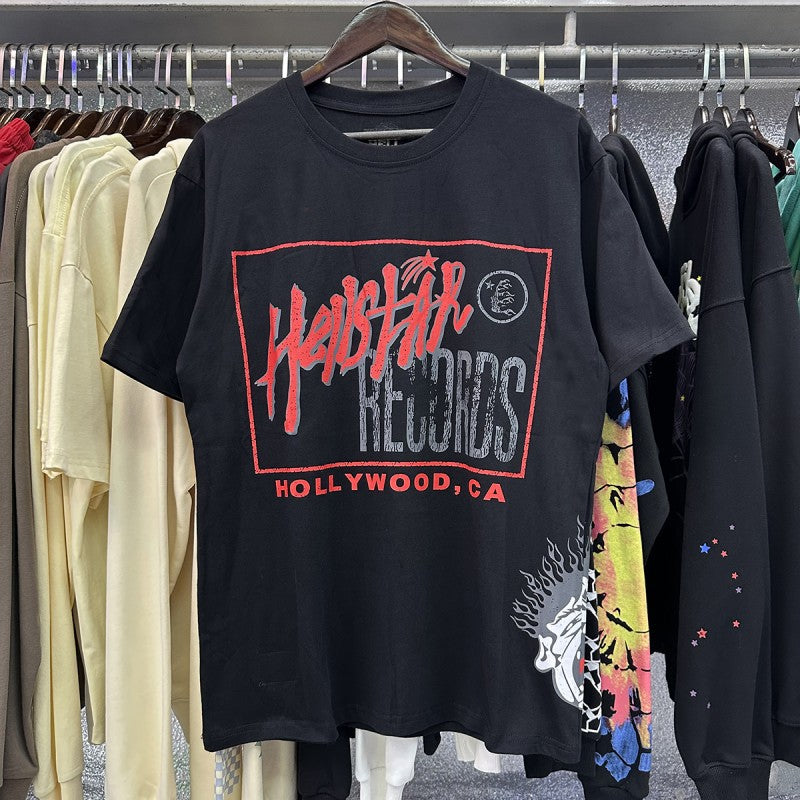 Hell t shirt star top quality Street Wear NFC Oversized Drop Shoulder Mens Short Sleeve Vintage Printed T Shirt For Men Women