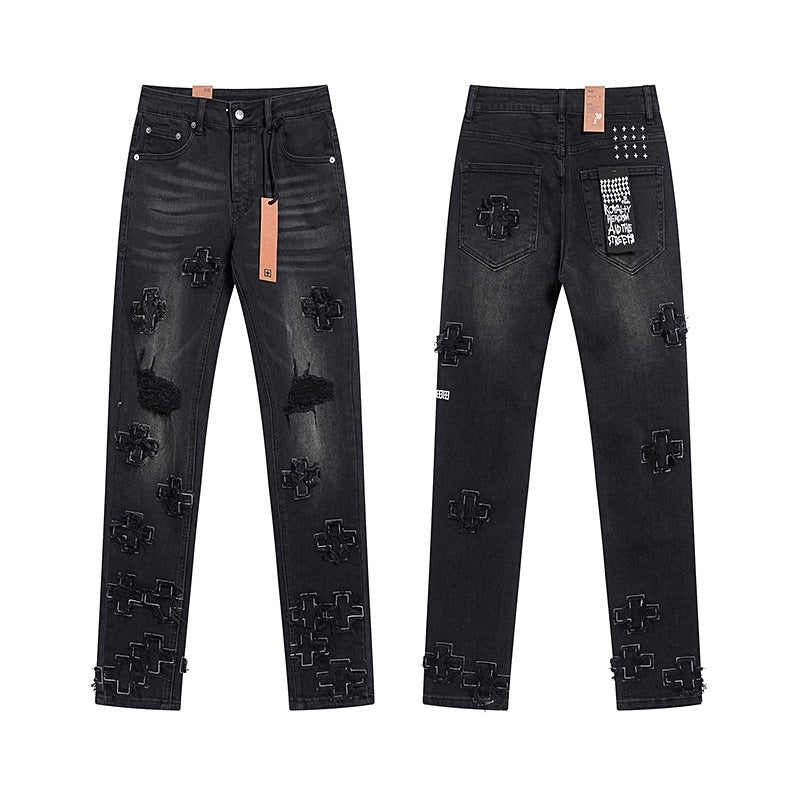 Ksubi Purple AM Paint Splatter Distressed Slim-Fit Denim Jeans – Vintage Streetwear for Men & Women
