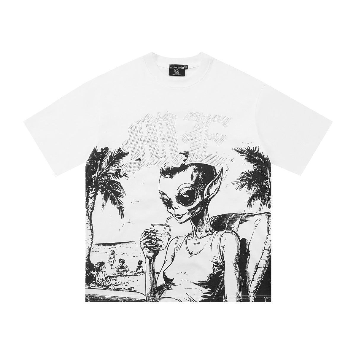 MIXED EMOTION Vintage Graphic Oversized Heavyweight T-Shirt