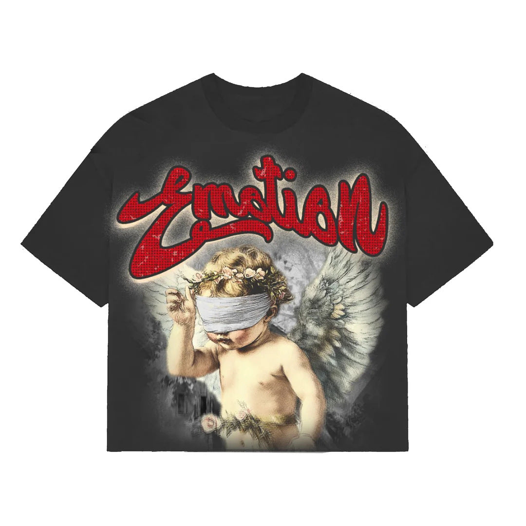 MIXED EMOTION Vintage Graphic Oversized Heavyweight T-Shirt