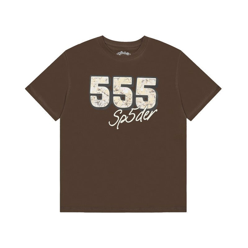 Men's Sp5der Web Graphic Oversized T-Shirt, Y2K Streetwear Cotton Short Sleeve Tee