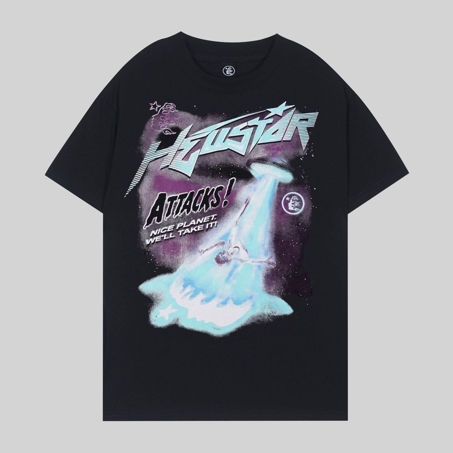 Factory Wholesale Hell t shirt star with NFC top quality Street Wear Oversized Vintage Printed T Shirt