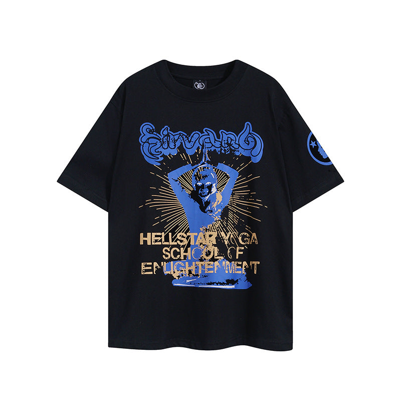 Factory Wholesale Hell t shirt star with NFC top quality Street Wear Oversized Vintage Printed T Shirt