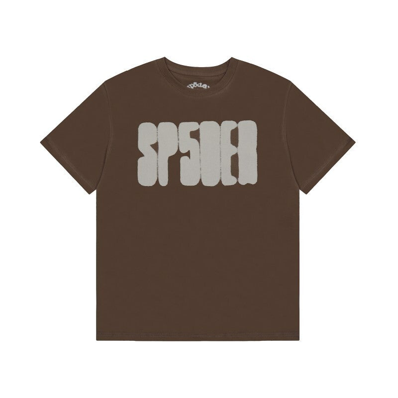 Men's Sp5der Web Graphic Oversized T-Shirt, Y2K Streetwear Cotton Short Sleeve Tee