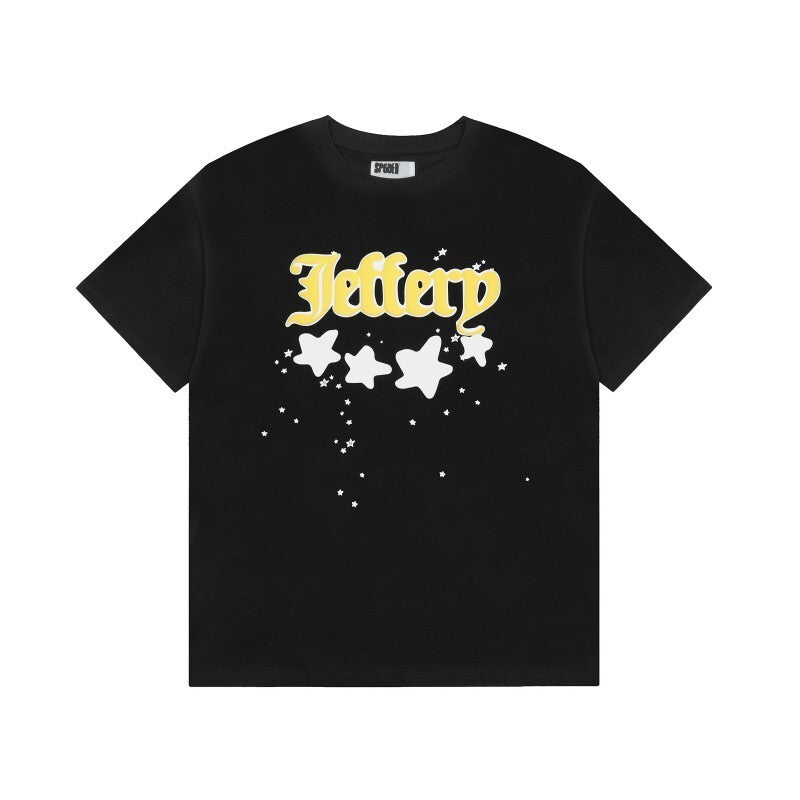 Men's Sp5der Web Graphic Oversized T-Shirt, Y2K Streetwear Cotton Short Sleeve Tee