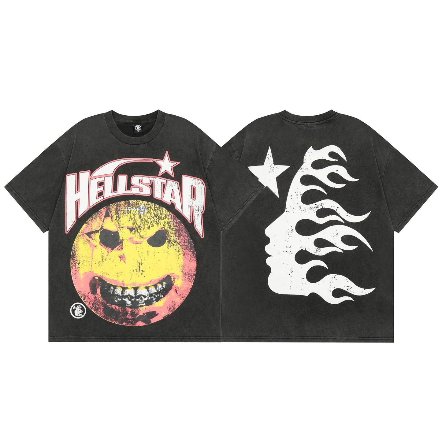 Factory Wholesale Hell t shirt star with NFC top quality Street Wear Oversized Vintage Printed T Shirt