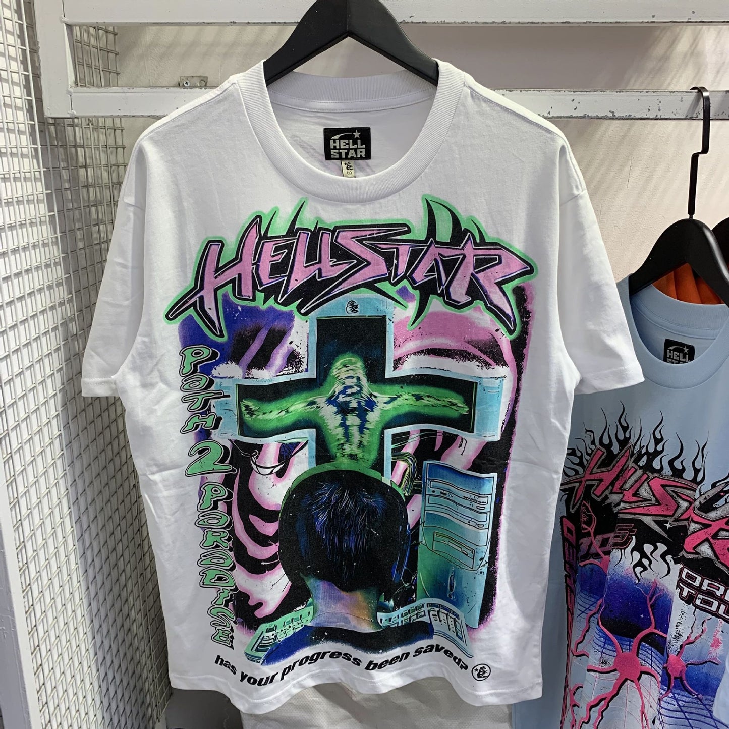 Hell t shirt star top quality Street Wear NFC Oversized Drop Shoulder Mens Short Sleeve Vintage Printed T Shirt For Men Women