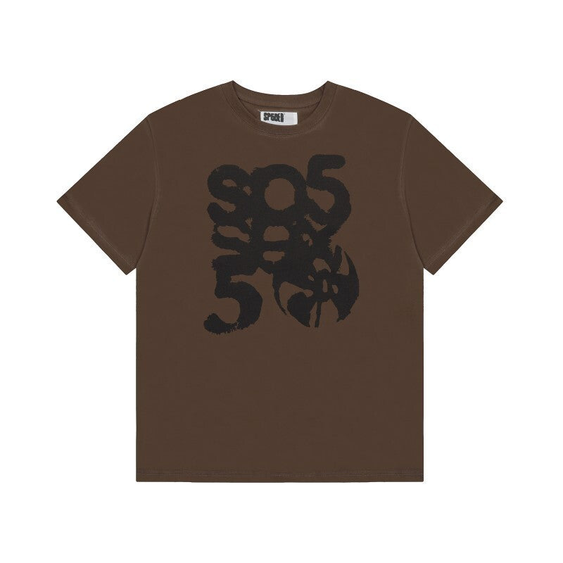 Men's Sp5der Web Graphic Oversized T-Shirt, Y2K Streetwear Cotton Short Sleeve Tee