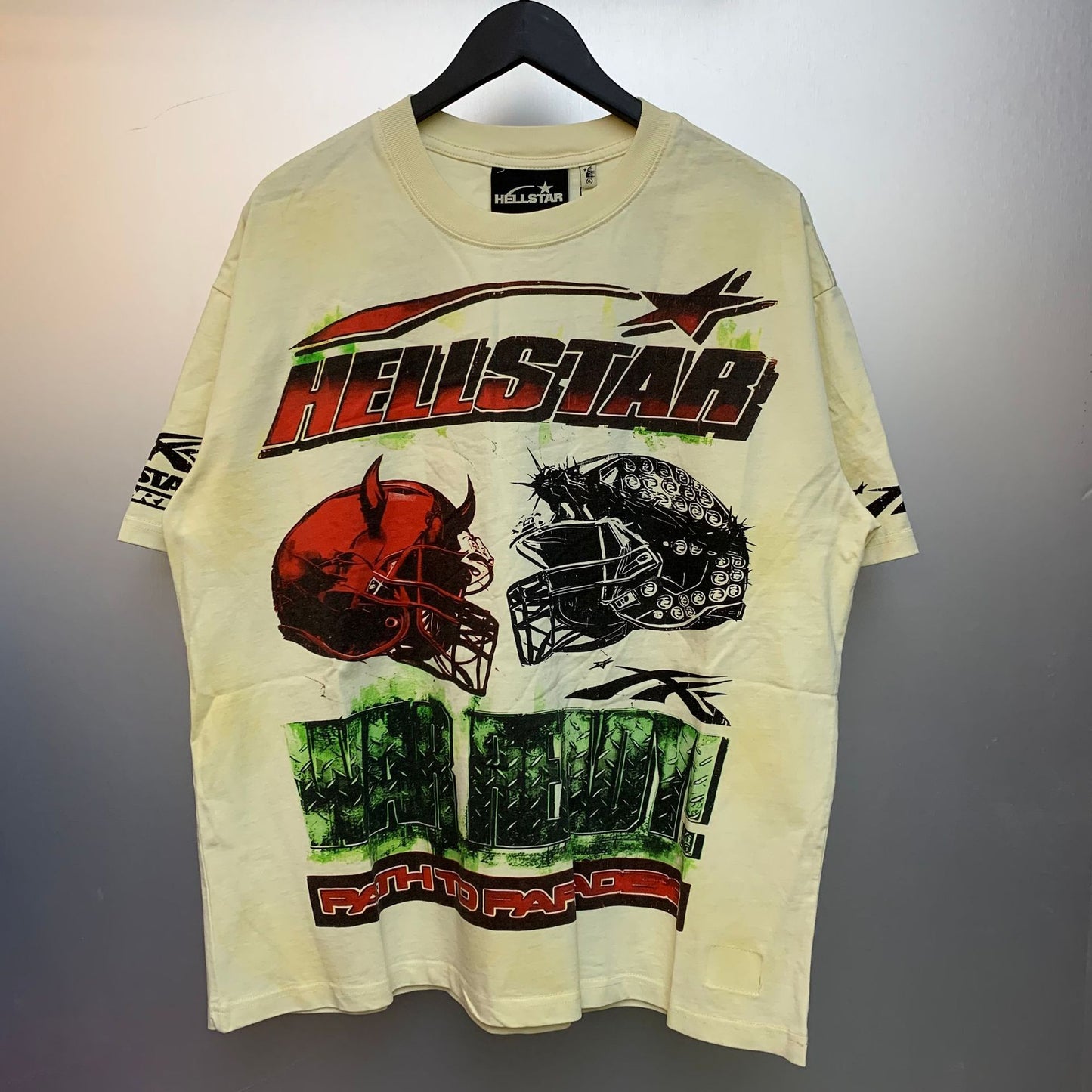 Factory Wholesale Hell t shirt star with NFC top quality Street Wear Oversized Vintage Printed T Shirt
