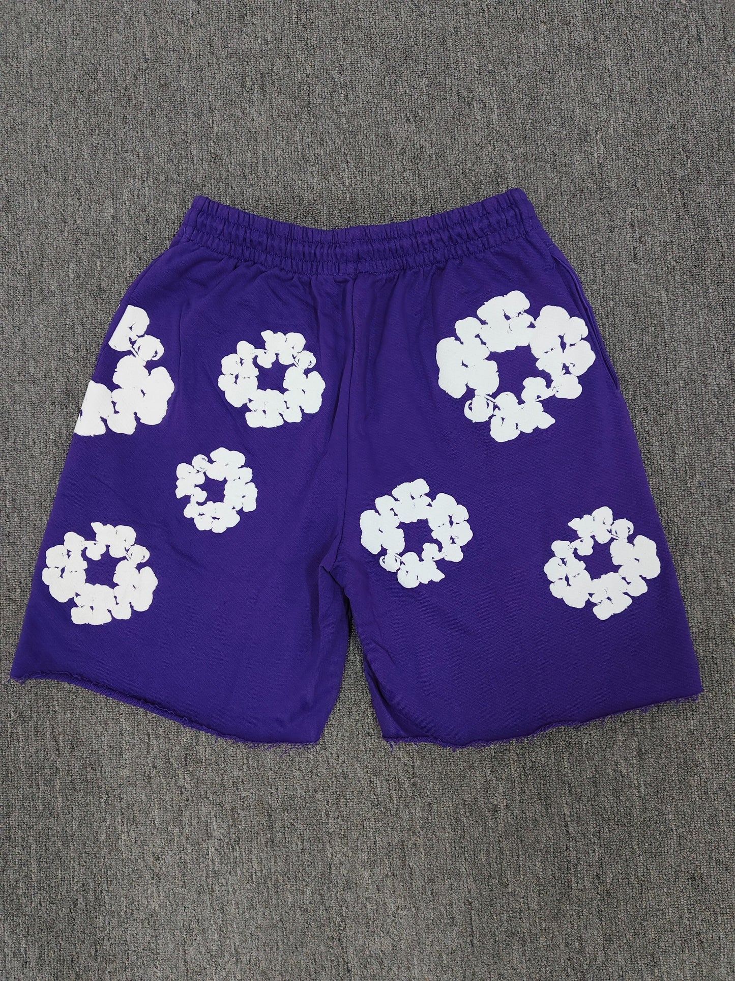 Denim Tears Men's  Floral Print Oversized Shorts Y2K Streetwear Breathable Casual Streetwear for Summer & Daily Wear