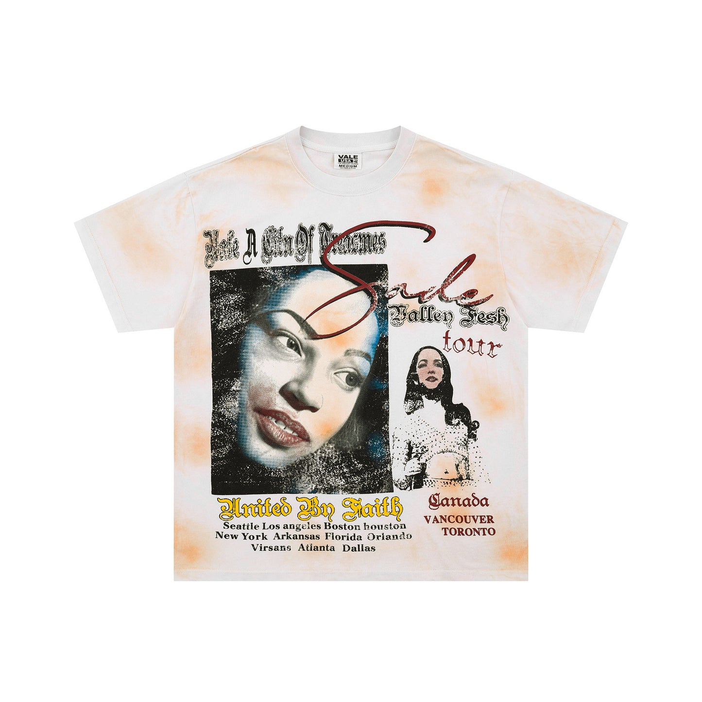Iconic Valley Dream Retro Graphic Tee Men's Vintage Washed High Street Fashion Casual Top