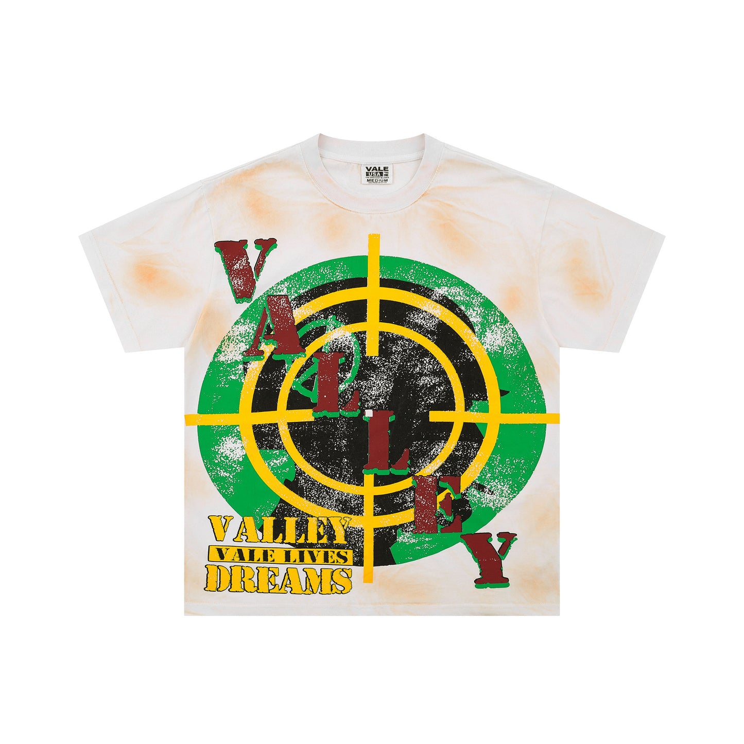 Iconic Valley Dream Retro Graphic Tee Men's Vintage Washed High Street Fashion Casual Top