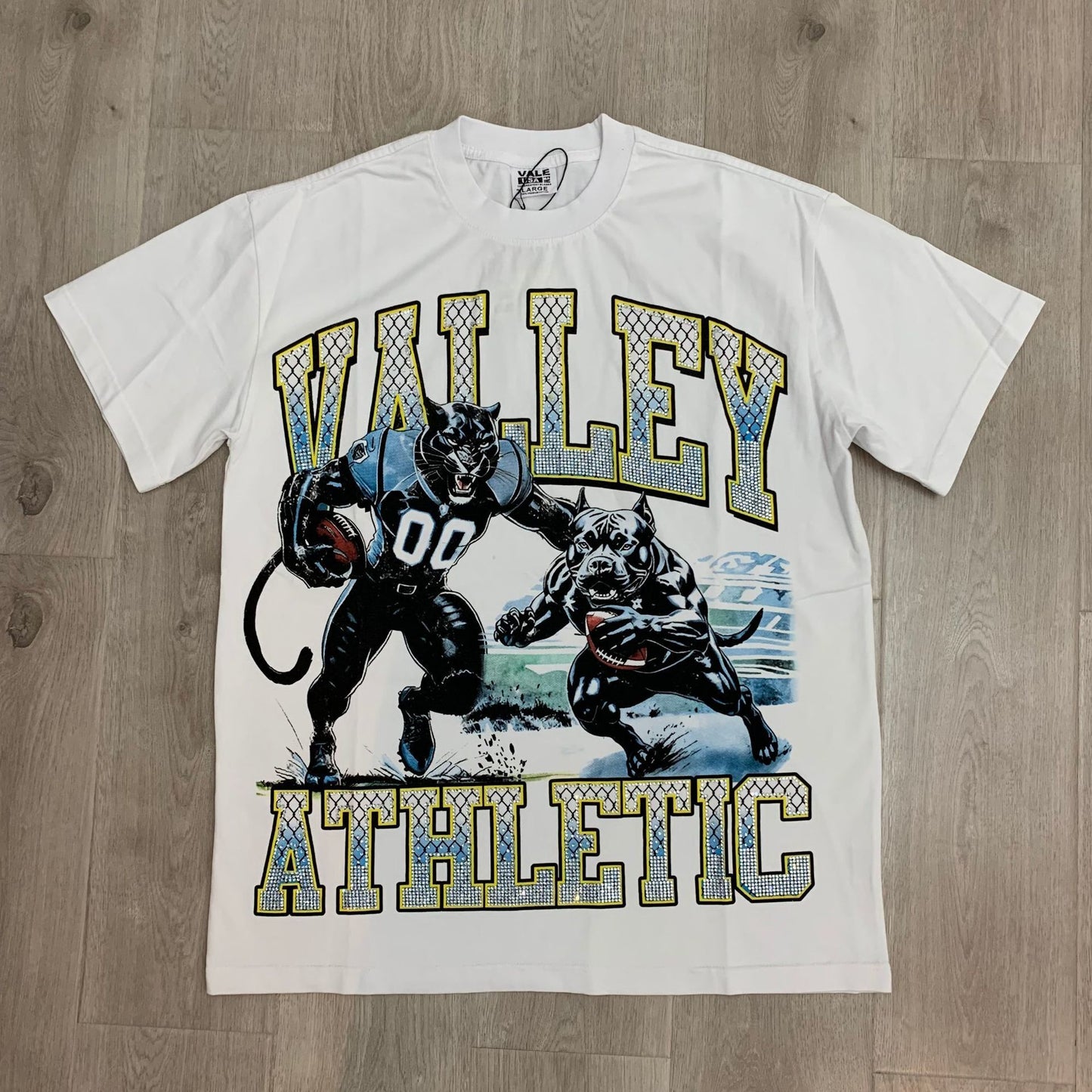 Valley Dream Style Retro Graphic Oversized T-Shirt, Men's Y2K Streetwear Casual Short Sleeve
