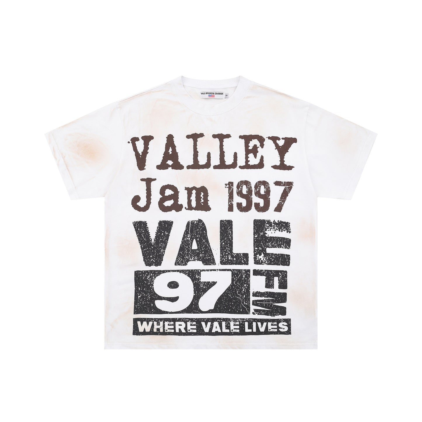 Iconic Valley Dream Retro Graphic Tee Men's Vintage Washed High Street Fashion Casual Top