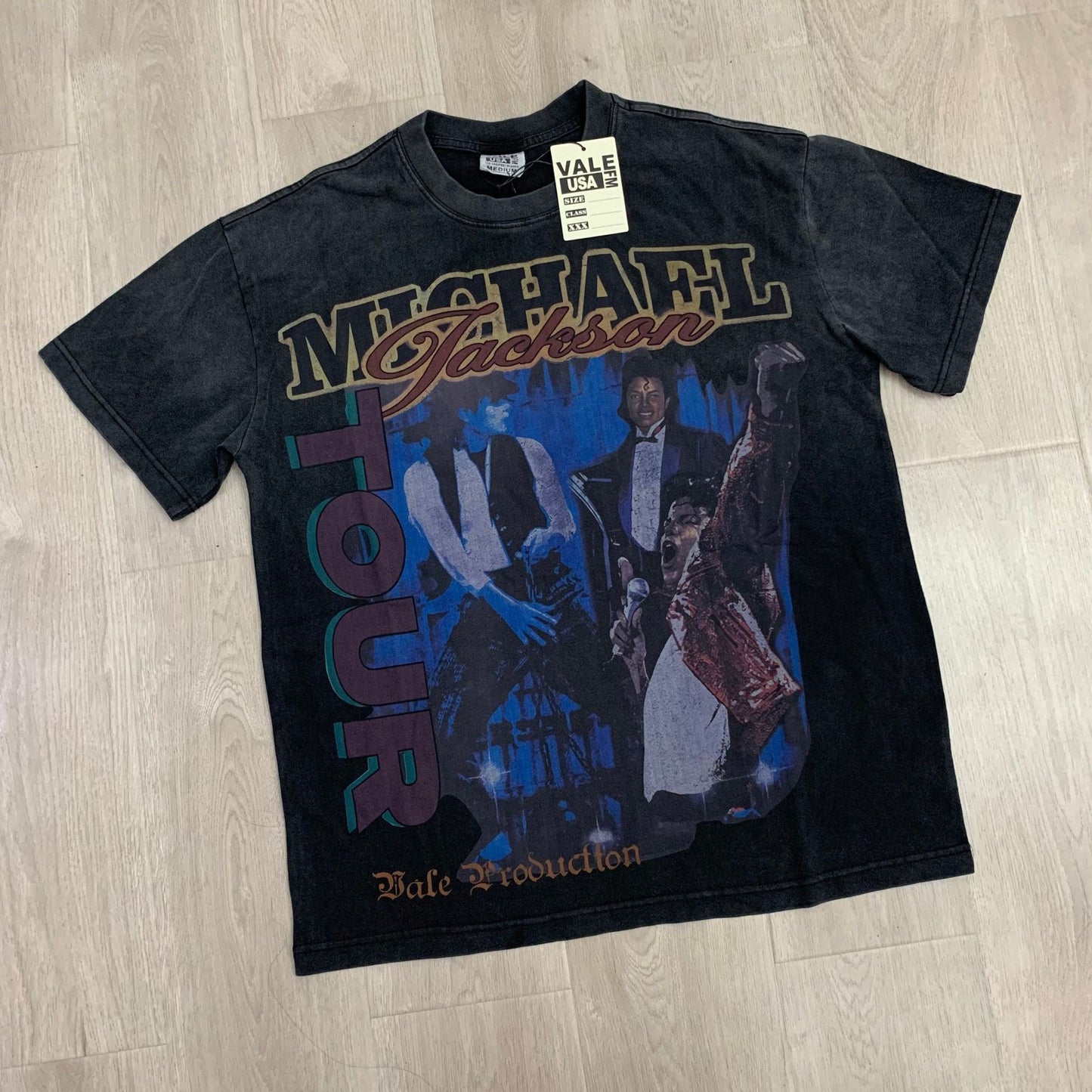 Valley Dream Style Retro Graphic Oversized T-Shirt, Men's Y2K Streetwear Casual Short Sleeve