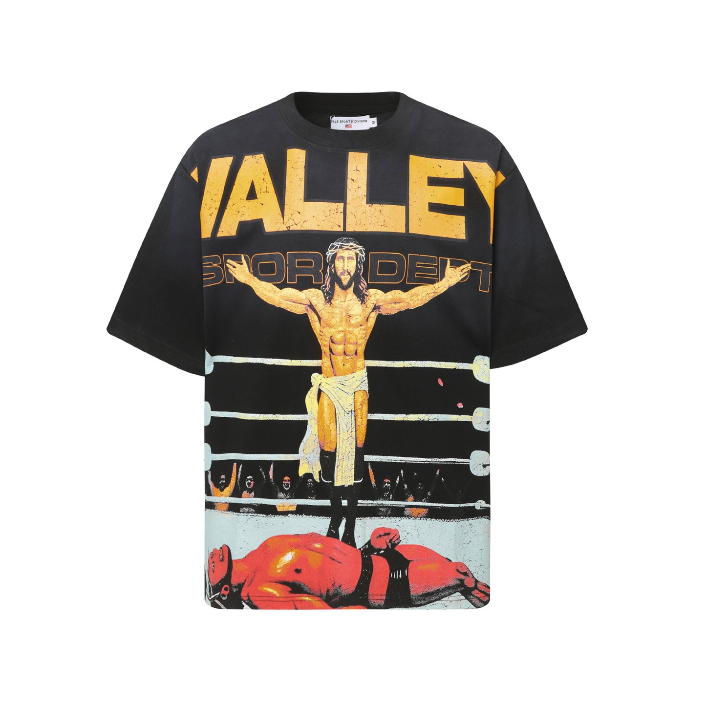 Iconic Valley Dream Retro Graphic Tee Men's Vintage Washed High Street Fashion Casual Top
