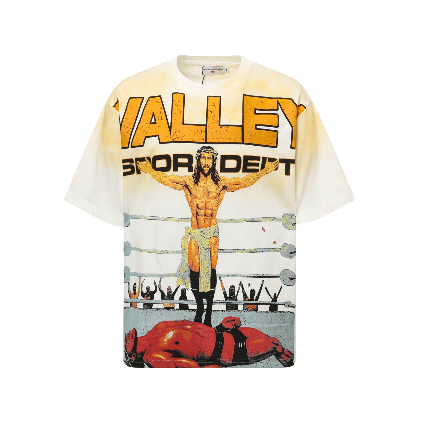 Iconic Valley Dream Retro Graphic Tee Men's Vintage Washed High Street Fashion Casual Top