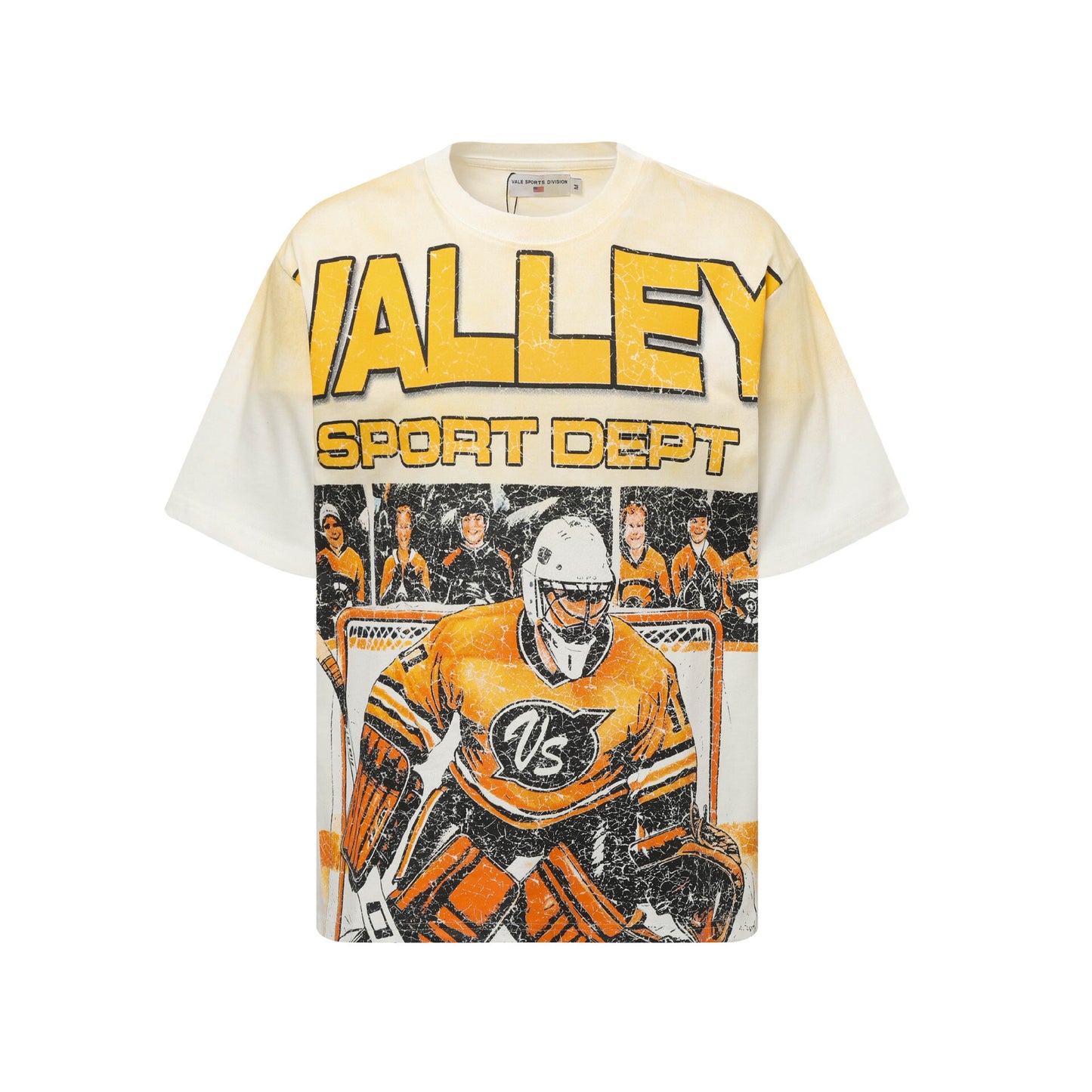Iconic Valley Dream Retro Graphic Tee Men's Vintage Washed High Street Fashion Casual Top