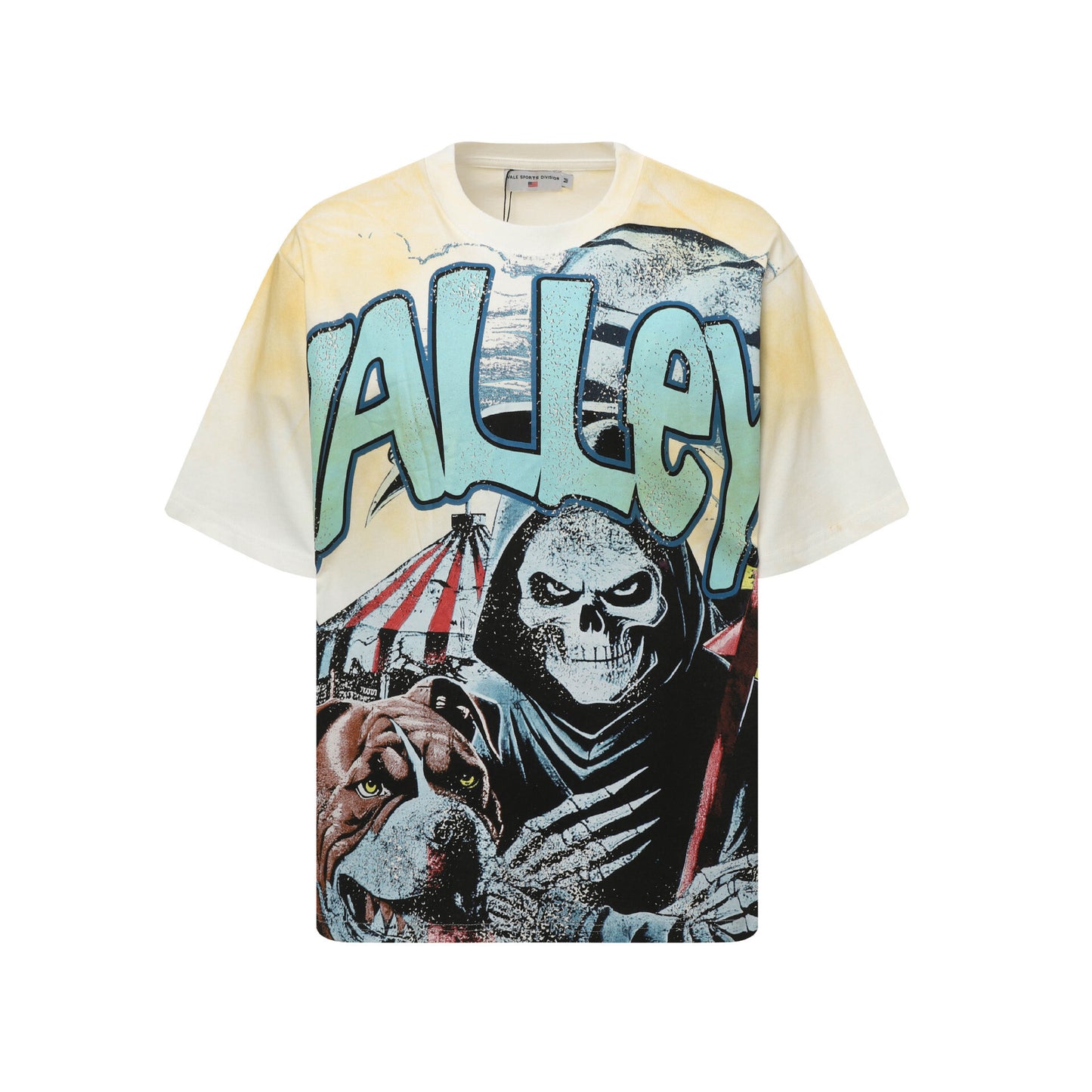Iconic Valley Dream Retro Graphic Tee Men's Vintage Washed High Street Fashion Casual Top