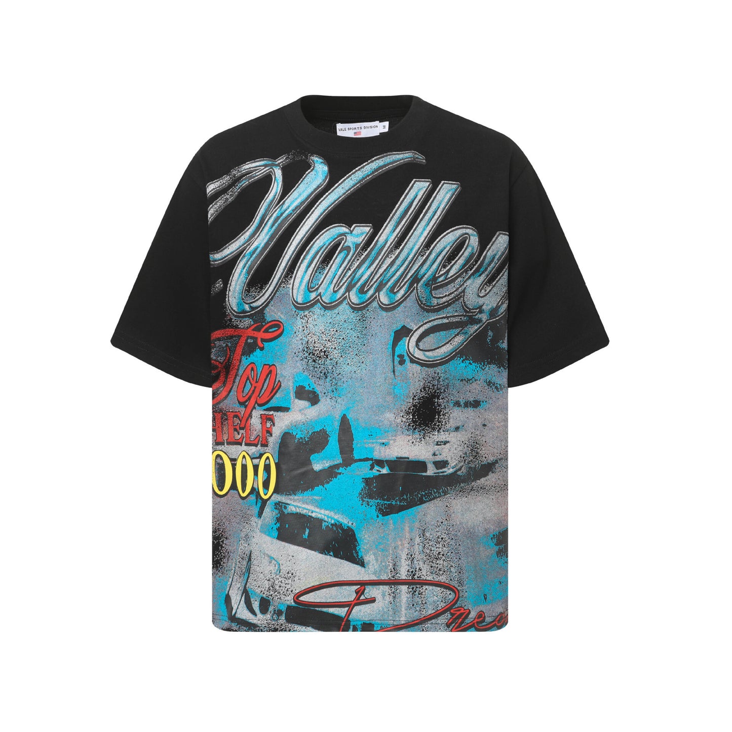 Iconic Valley Dream Retro Graphic Tee Men's Vintage Washed High Street Fashion Casual Top