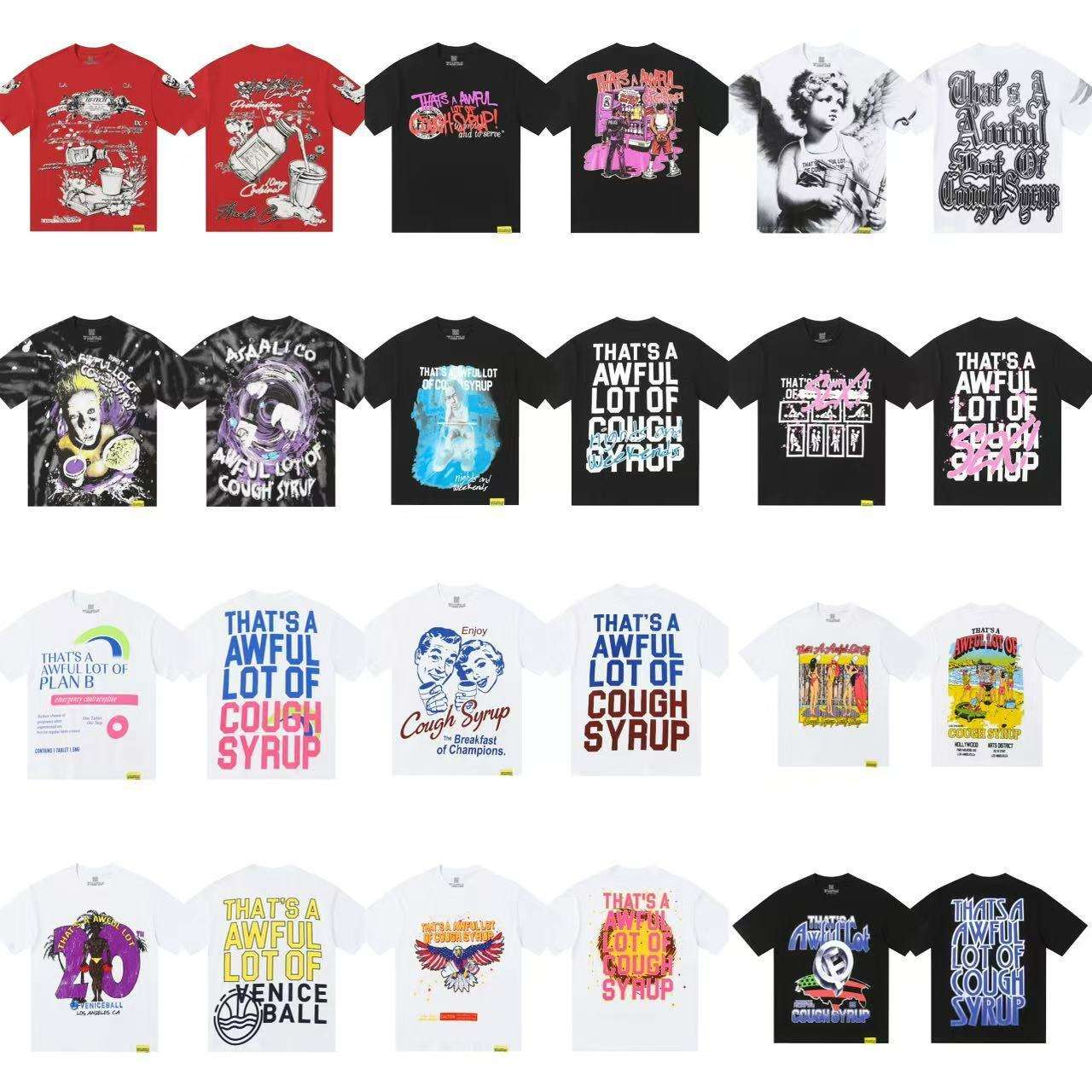 Top Quality Oversized Short Sleeve T-Shirts 100% Cotton Men's Clothing THAT'S a AWFUL LOT of COUGH SYRUP T Shirts for Men