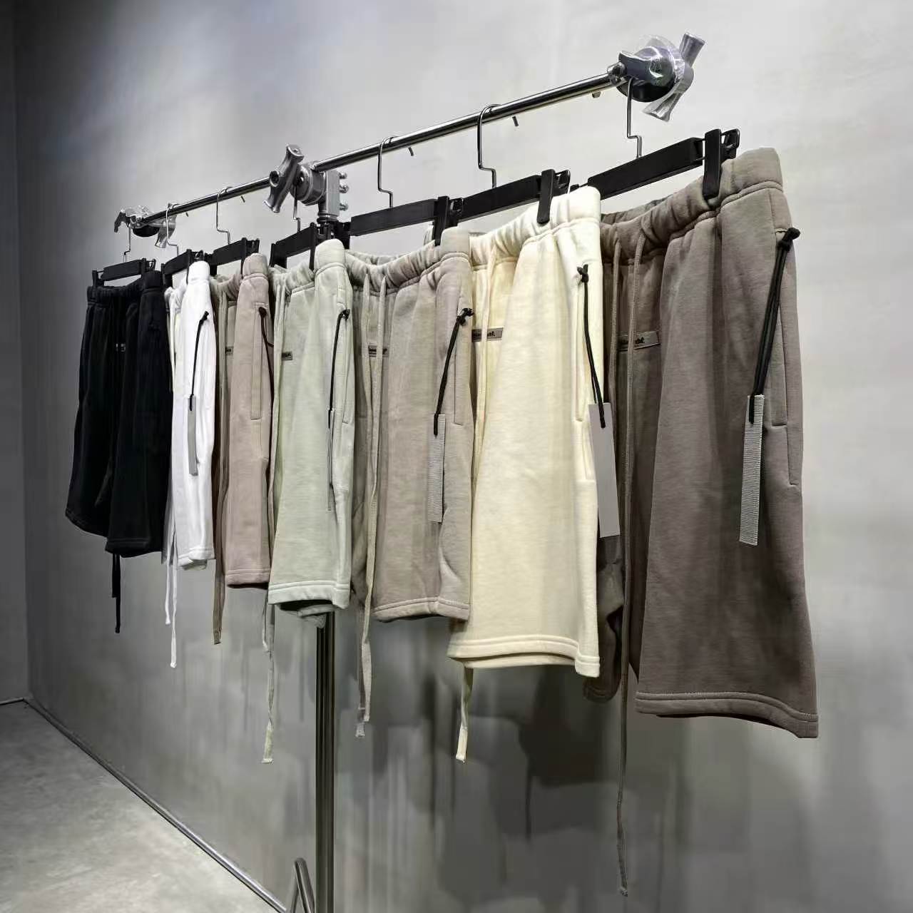 Men's Essentials Drawstring Sweat Shorts, Oversized Cotton Casual Streetwear Shorts for Summer